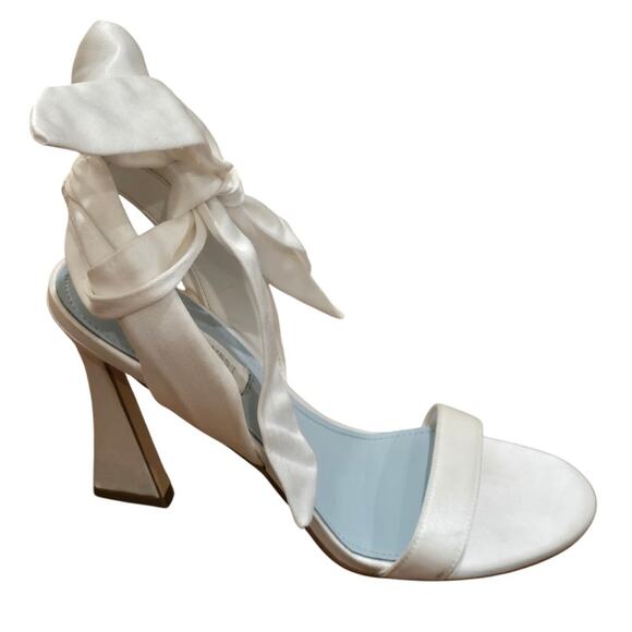 Nine West Women's Kelsie Ankle Wrap Sculpted Heel Sandals Size 6 - Picture 5 of 9